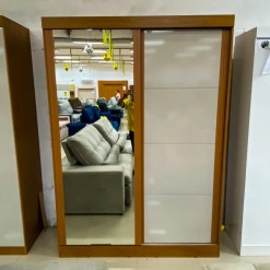 Guarda Roupa Buzios Bianchi Solteiro Com Espelho 2 Portas 2 Gavetas Foto Real