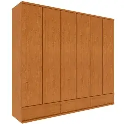 Guarda Roupa Esparta Casal 6 Portas 9 Gavetas Tcil Cinamomo