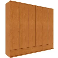 Guarda Roupa Esparta Casal 6 Portas 9 Gavetas Tcil Cinamomo
