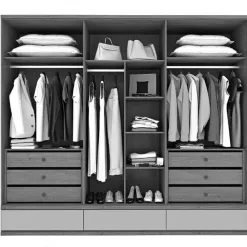 Guarda Roupa Esparta Casal 6 Portas 9 Gavetas Tcil Interno