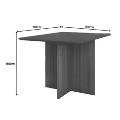 Mesa Helo 120x90cm Poliman Medidas