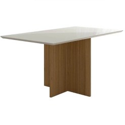 Mesa Helo 160x90cm Poliman Mel Off White