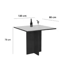 Mesa Los Angeles 120x80cm Minas Plac Medidas
