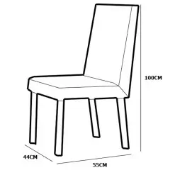 Mesa De Jantar Pedro 120x80cm Em Linho Com 4 Cadeiras Art Assentos Medidas Cadeira