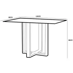 Mesa De Jantar Pedro 120x80cm Em Linho Com 4 Cadeiras Art Assentos Medidas Mesa