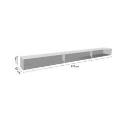 Nicho Suspenso Aspen 217cm Com 3 Portas EDN Moveis Medidas