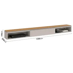 Nicho Suspenso Universal 135 Com 1 Gaveta EDN Medidas