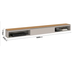 Nicho Suspenso Universal 180 Com 1 Gaveta EDN Medidas