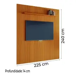 Painel Arbo Sem Nicho 225cm Para TV Ate 75 Polegadas EDN Medidas