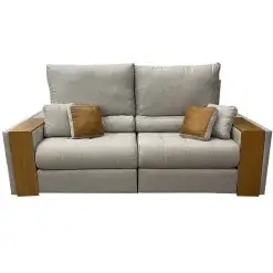Sofa Sorrento 4 Lugares Retratil E Reclinavel Tecido Linho 230cm Innove Gelo