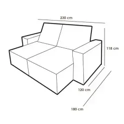 Sofa Sorrento 4 Lugares Retratil E Reclinavel Tecido Linho 230cm Innove Medidas