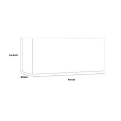 Armario Aereo Exclusive 80cm 1 Porta Itatiaia Medidas