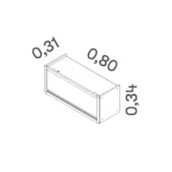 Armario Aereo Lisboa 80cm 1 Porta Itatiaia Medidas