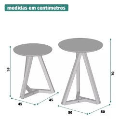 Conjunto Classic Mesa De Apoio E Lateral Tebarrot Medidas