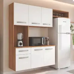 Cozinha Suspensa Belissima 6 Portas 1 Gaveta Fiorello Freijo Off White