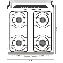 Fogao Ares 4 Bocas Manual Forno 50L Medidas