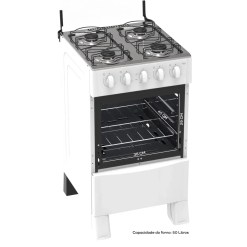 Fogao Ares 4 Bocas Manual Forno 50L Realce Interno