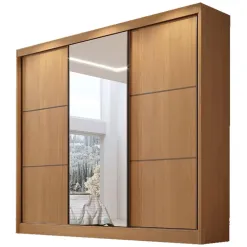Guarda Roupa Cristal Casal 3 Portas 6 Gavetas