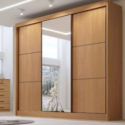 Guarda Roupa Cristal Casal 3 Portas 6 Gavetas D Doro Cinamomo
