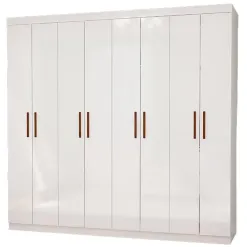 Guarda Roupa Rubi Casal 8 Portas 4 Gavetas Carioca Branco