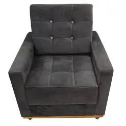 Poltrona Austria Em Linho Com Almofada Solta Uniao Preto