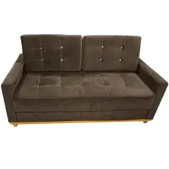 Sofa Austria 2 Lugares Em Linho Com Almofadas Soltas 170cm Uniao Marrom