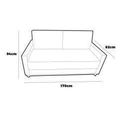 Sofa Austria 2 Lugares Em Veludo Com Almofadas Soltas 170cm Uniao Medidas