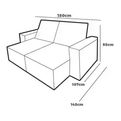 Sofa Cama Chicago 180cm Em Linho 2 Lugares Retratil E Reclinavel Kasacomigo Medidas
