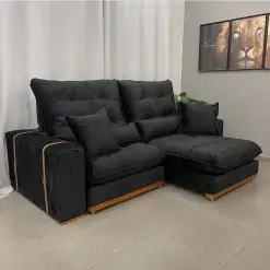 Sofa Kioto 4 Lugares Retratil E Reclinavel Tecido Veludo 250cm Kasacomigo Foto Real