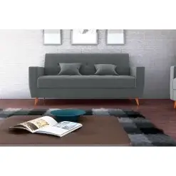 Sofa Cama Pamela 4 Lugares Reclinavel com Bau 207cm Tecido Veludo Matrix Ambiente