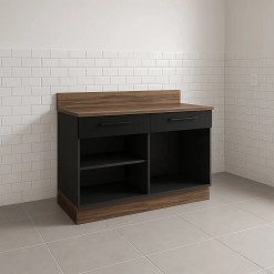 Balcao Exclusive 120cm 2 Portas 2 Gavetas Para Cozinha
