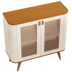 Buffet Jutai New Luxo 2 Portas Com Pes Palito JB Bechara Perola Nature