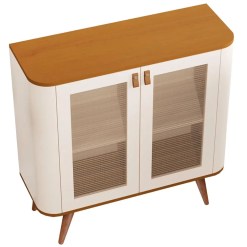 Buffet Jutai New Luxo 2 Portas Com Pes Palito JB Bechara Perola Nature