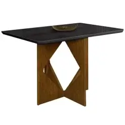 Mesa Madrid 160x80cm Minas Plac Cinamomo Preto