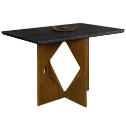 Mesa Madrid 160x80cm Minas Plac Cinamomo Preto
