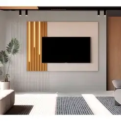 Painel Boto 180cm Para TV Ate 70 Polegadas Ripado Com LED JB Bechara