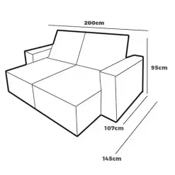 Sofa Cama Chicago 200cm Em Veludo 3 Lugares Retratil E Reclinavel Kasacomigo Medidas