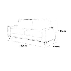 Sofa Grecia 180cm Em Linho 2 Lugares Pe Madeira Aifos Medidas