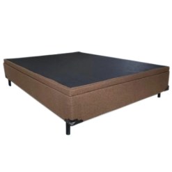Base Box Bau Carioca Casal Tecido Suede 30x138x188 Bio Flex Fechado