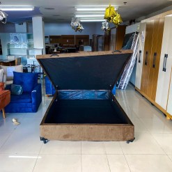 Base Box Bau Carioca Casal Tecido Suede 30x138x188 Bio Flex Foto Real