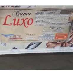 Cama Box Luxo Casal Ortopedica 138x188x40cm Bio Flex Detalhe