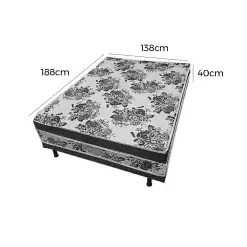 Cama Box Luxo Casal Ortopedica 138x188x40cm Bio Flex Medidas