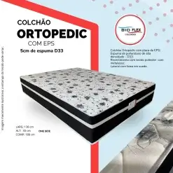 Colchao Ortopedic Casal 30x188x138cm D33 Bio Flex Medidas