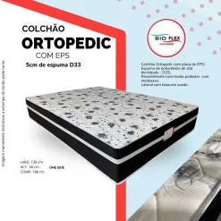 Colchao Ortopedic Casal 30x188x138cm D33 Bio Flex Medidas
