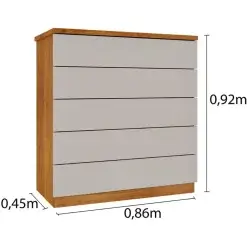 Comoda Premium 5 Gavetas Tcil Medidas
