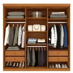 Guarda Roupa Joinville Casal 6 Portas 4 Gavetas Tcil Interno