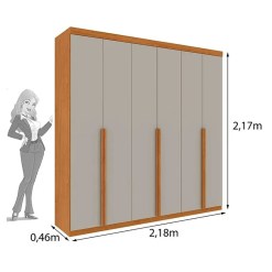 Guarda Roupa Joinville Casal 6 Portas 4 Gavetas Tcil Medidas
