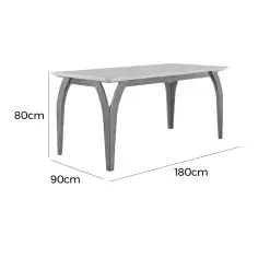 Mesa Agata 180x90cm LJ Moveis Medidas