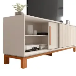 Rack Mondrian 180cm Para TV Ate 65 Polegadas 2 Portas Caemmun Detalhe