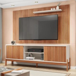 Rack Tannen Com Painel Aegon Para TV Ate 72 Polegadas 2 Portas